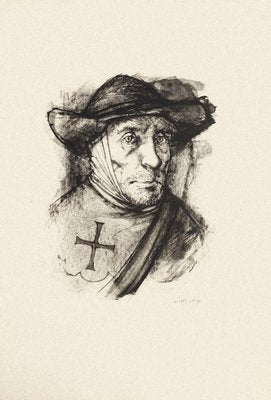 Portrait of Man - Original Etching by Michel Ciry - 1964 1964-ZCI-758794