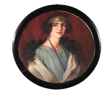 Portrait of Noblewoman - Oil on Canvas by Anonymous Master Early 20th Century Early 1900-ZCI-756262