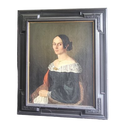 Portrait of Spanish Lady, 1890s, Oil on Canvas, Framed-TCS-1742955