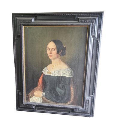 Portrait of Spanish Lady, 1890s, Oil on Canvas, Framed-TCS-1742955