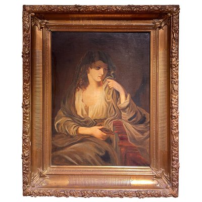 Portrait of Woman, 19th Century, Oil on Canvas, Framed-FLW-1402034