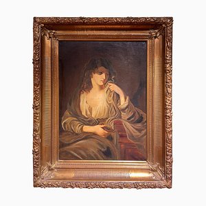 Portrait of Woman, 19th Century, Oil on Canvas, Framed-FLW-1402034