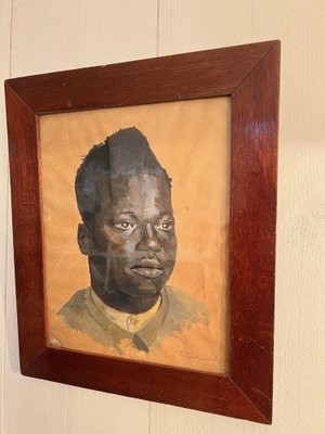 Portrait of Young African Man, 1940, Drawing on Paper-AT-1795854