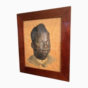 Portrait of Young African Man, 1940, Drawing on Paper-AT-1795854