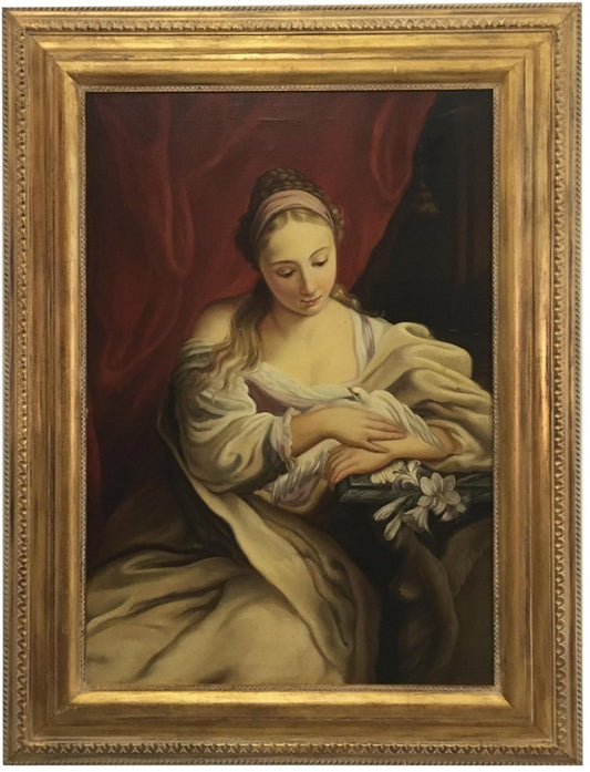 Portrait of Young Woman, Venetian School, 2008, Oil on Canvas, Framed