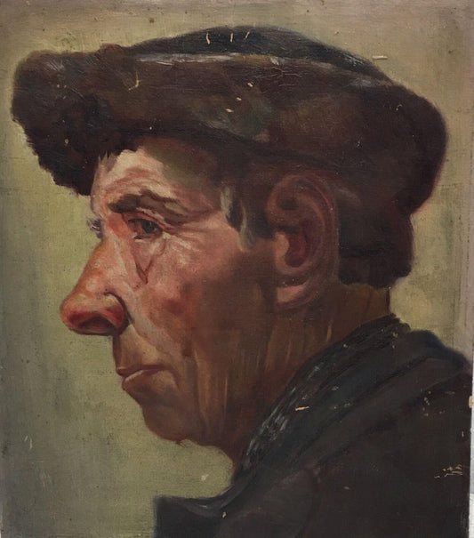 Portrait, Oil on Paper