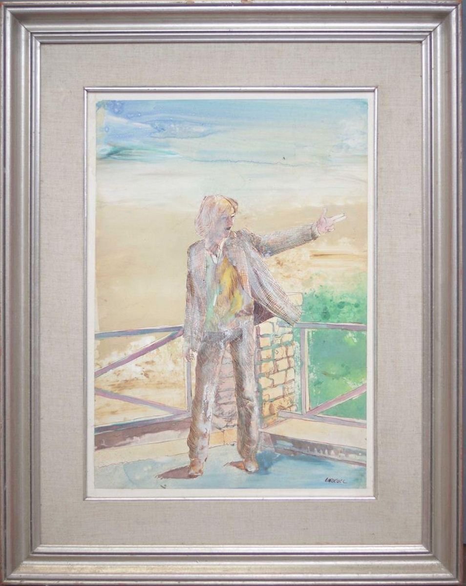 Portrait - Original Acrylic Painting by Robert Carroll - 1969 ca. 1969 ca.-ZCI-762142