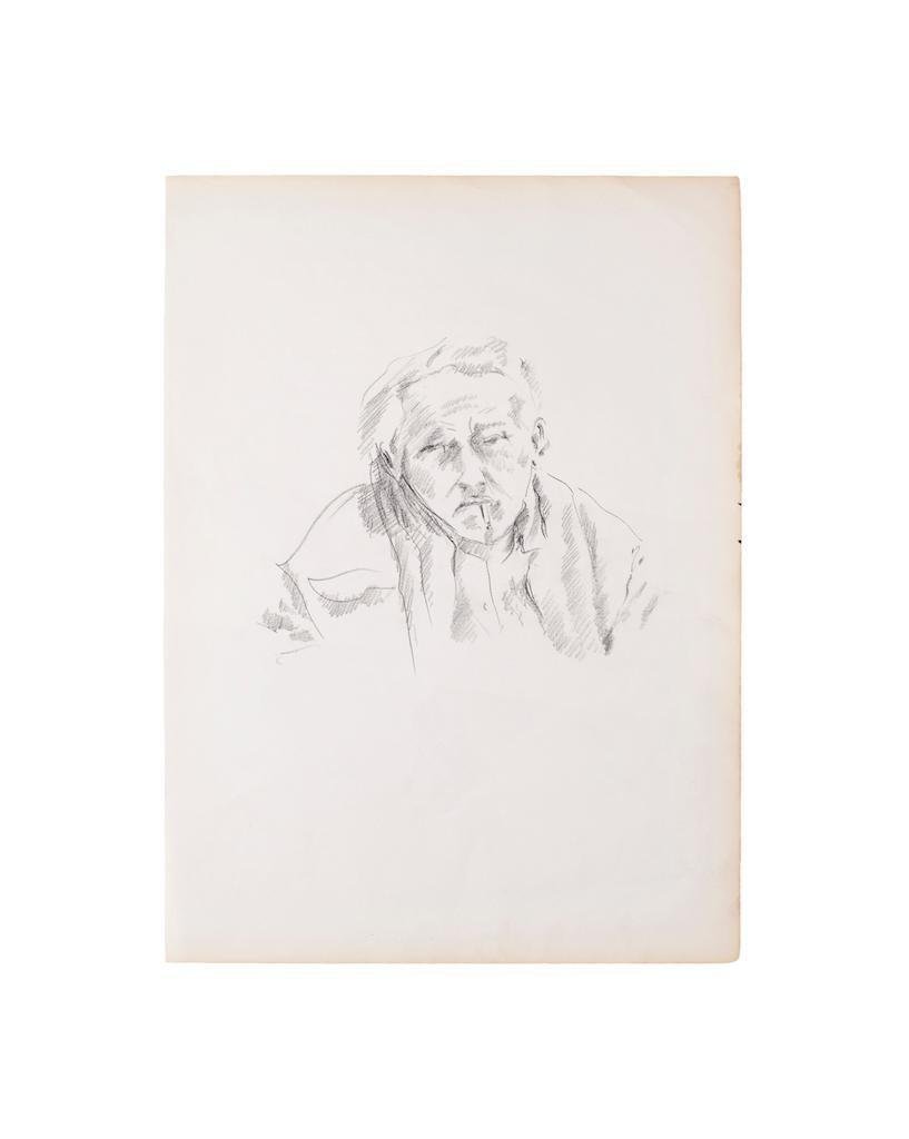 Portrait - Original Pencil on Ivory Paper - 1950 1950