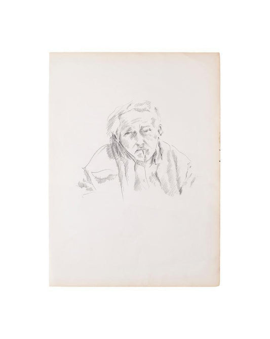 Portrait - Original Pencil on Ivory Paper - 1950 1950