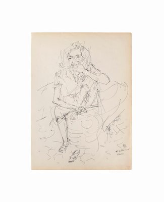 Portrait Pen on Ivory Paper, 1950-ZCI-778552