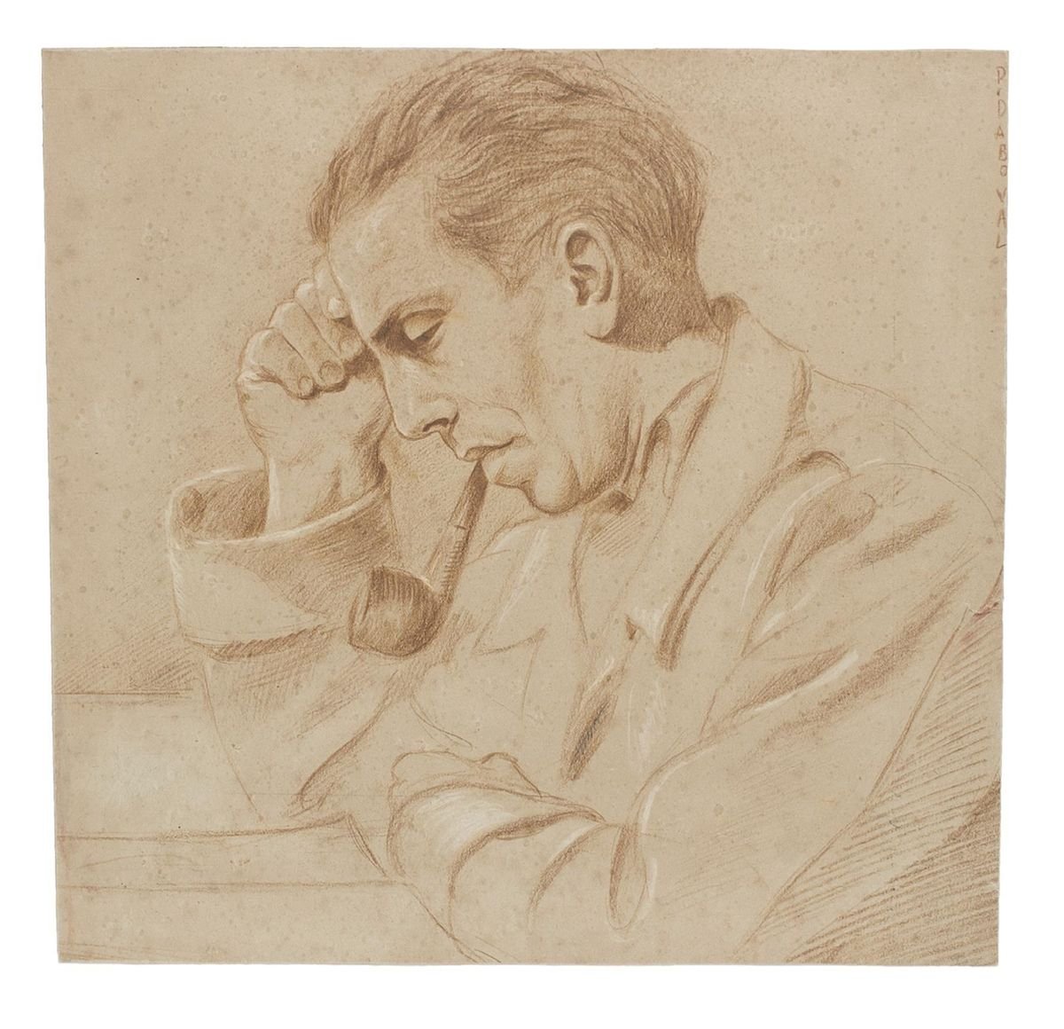 Portrait - Pencil Drawing by Pierre Daboval - Late 20th Century Late 20th Century-ZCI-757647