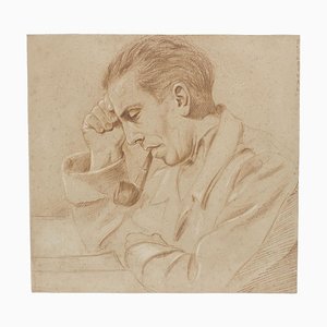 Portrait - Pencil Drawing by Pierre Daboval - Late 20th Century Late 20th Century-ZCI-757647