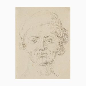 Portrait Study of a Man with a Cap, 1780, Pencil-OJR-1273255