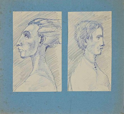 Portraits, Original Drawing, Early 20th-Century-ZCI-1165791