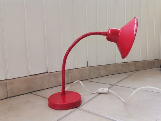 Portuguese Industrial Modernist Metal Goose Neck Desk Lamp, 1970s-SCS-1316857