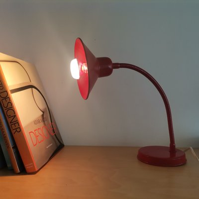 Portuguese Industrial Modernist Metal Goose Neck Desk Lamp, 1970s-SCS-1316857