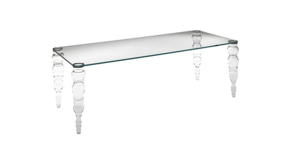 POST MODERN - Rectangular crystal table