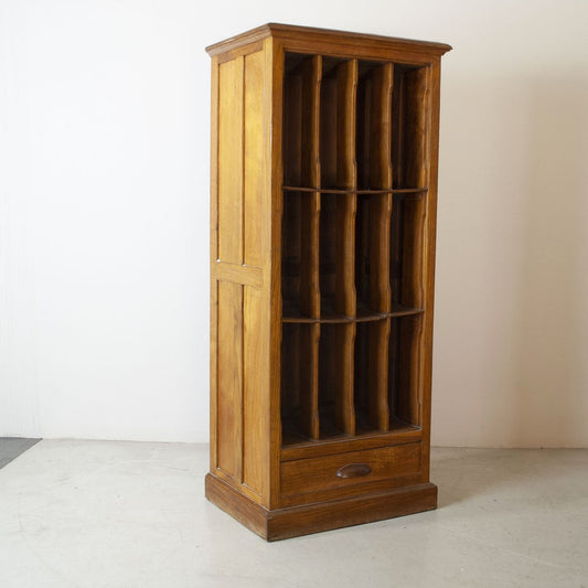 Postal Archive Cabinet with Open compartments and Drawer, 1940s