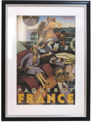 Poster Paquebot Promotion for the Transatlantic Liner, France, 1970s-CXC-1453920