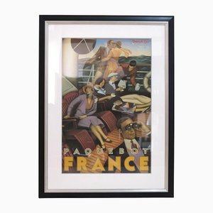 Poster Paquebot Promotion for the Transatlantic Liner, France, 1970s-CXC-1453920