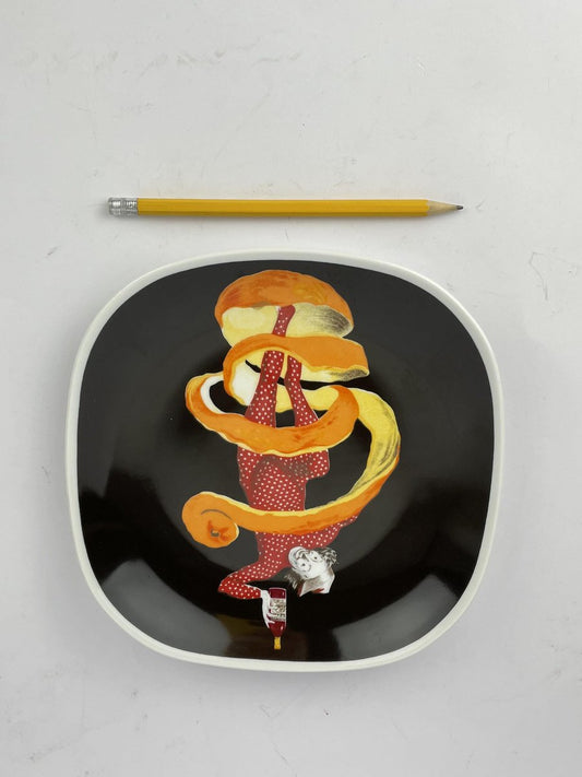 Posters Series Display Plate with Imp by Richard Ginori for Campari, Italy, 1980s