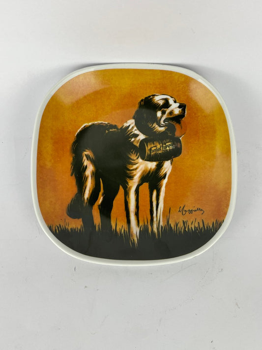 Posters Series Display Plate with St Bernard Dog by Richard Ginori for Campari, Italy, 1980s