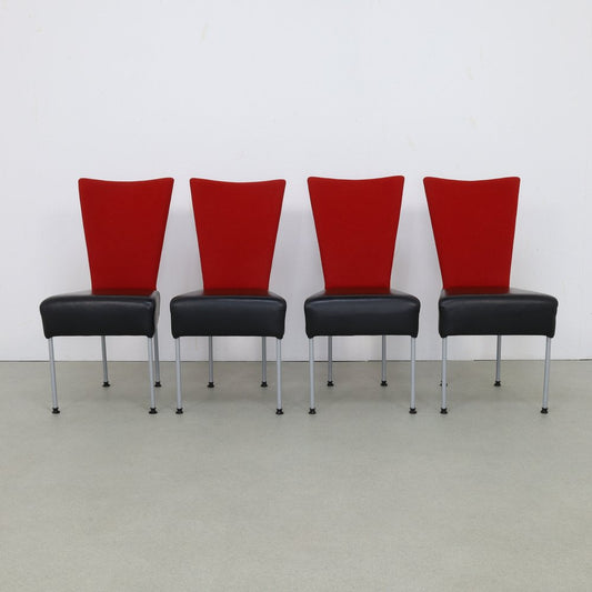 Postmodern 2-Tone Dining Chairs, 1980s, Set of 4