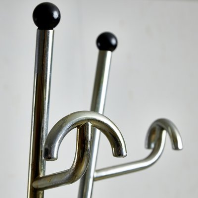 Postmodern 4-Arm Coat Rack with Umbrella Holder and Black Vinyl Spheres, 1980s-UVT-1820833