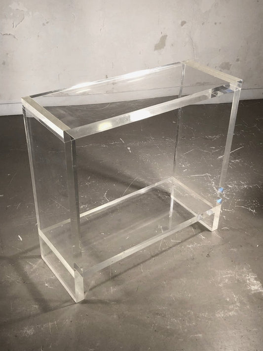 Postmodern Acrylic Glass Console Table, France, 1970s