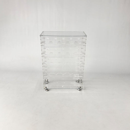 Postmodern Acrylic Glass Winerack, 1980s