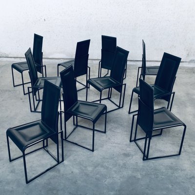 Postmodern Architectural Dining Chairs, Italy, 1980s, Set of 10-RQV-920146