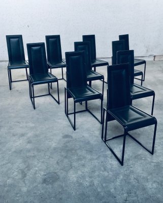 Postmodern Architectural Dining Chairs, Italy, 1980s, Set of 10-RQV-920146