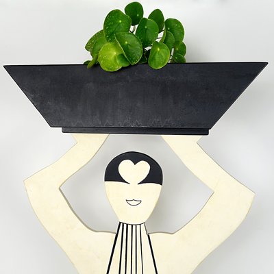 Postmodern Art Deco Style Plant Stand in the Shape of an Elegant Lady-RY-716486