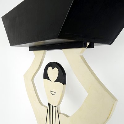 Postmodern Art Deco Style Plant Stand in the Shape of an Elegant Lady-RY-716486