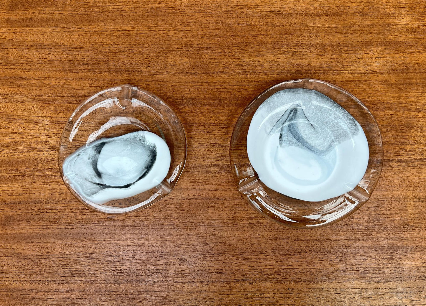 Postmodern Art Glass Ashtrays by Hans Jürgen Richartz for Richartz Art Collection, 1980s, Set of 2