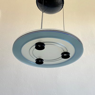 Postmodern Aurora Halogen Pendant Lamp attributed to Perry King for Arteluce, Italy, 1980s-EHE-1431524