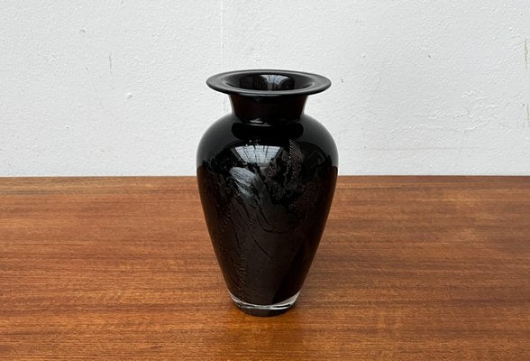 Postmodern Black Art Glass Vase by Hans Jürgen Richartz for Richartz Art Collection, 1980s-UAH-1821356