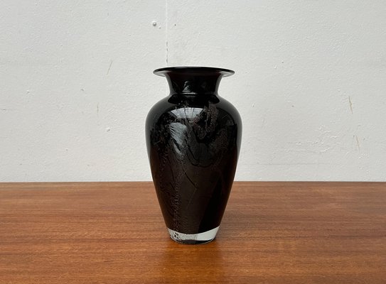 Postmodern Black Art Glass Vase by Hans Jürgen Richartz for Richartz Art Collection, 1980s-UAH-1821356