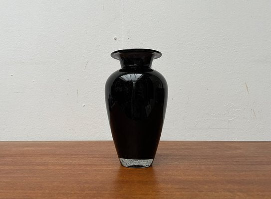 Postmodern Black Art Glass Vase by Hans Jürgen Richartz for Richartz Art Collection, 1980s-UAH-1821356