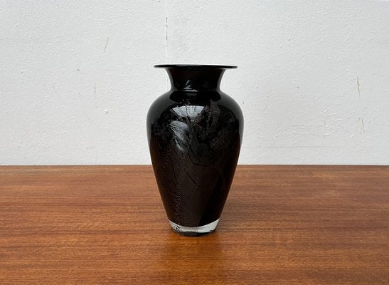 Postmodern Black Art Glass Vase by Hans Jürgen Richartz for Richartz Art Collection, 1980s-UAH-1821356