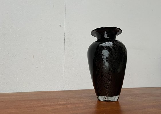 Postmodern Black Art Glass Vase by Hans Jürgen Richartz for Richartz Art Collection, 1980s-UAH-1821356