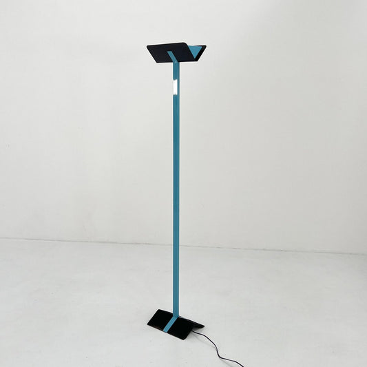 Postmodern Black & Blue Floor Lamp, 1980s