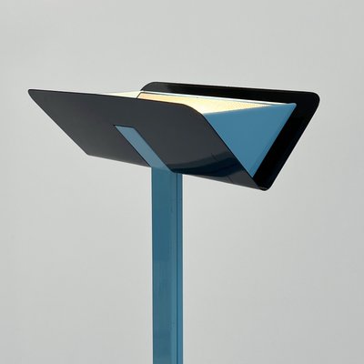 Postmodern Black & Blue Floor Lamp, 1980s-WZS-2031447