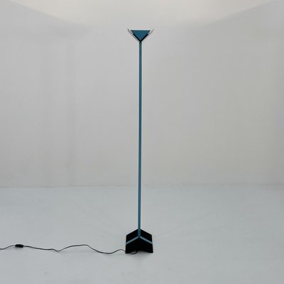 Postmodern Black & Blue Floor Lamp, 1980s-WZS-2031447