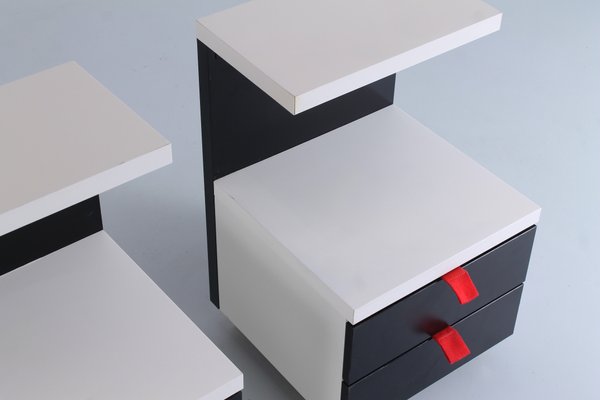 Postmodern Black & White Nightstands from Ikea, 1980s, Set of 2-XT-1347736