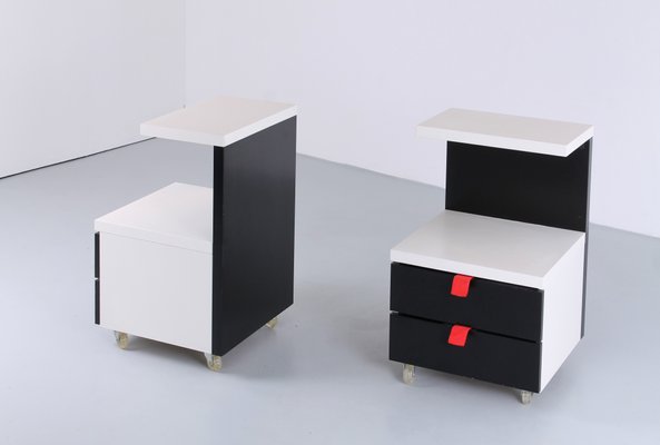 Postmodern Black & White Nightstands from Ikea, 1980s, Set of 2-XT-1347736