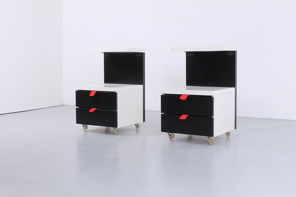 Postmodern Black & White Nightstands from Ikea, 1980s, Set of 2-XT-1347736