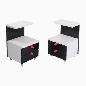 Postmodern Black & White Nightstands from Ikea, 1980s, Set of 2-XT-1347736