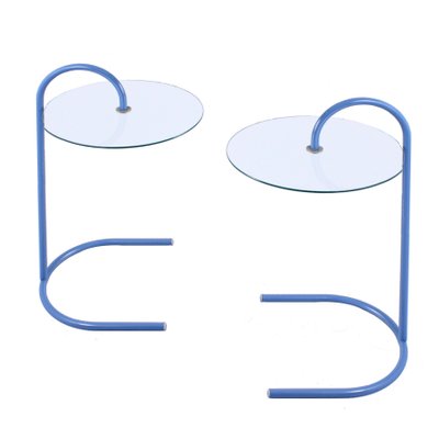 Postmodern Blue Sidetables by from Ikea, 1980s, Set of 2-XT-2016395