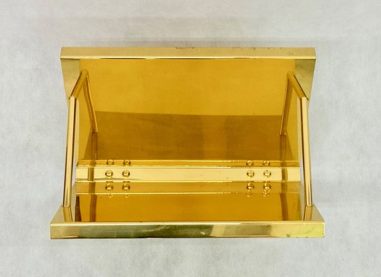 Postmodern Brass Magazine Rack, 1980s-ZCY-1749147